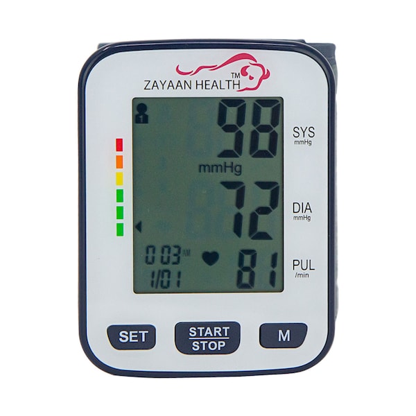 Zayaan Health Wrist Fully Automatic Blood Pressure Monitor BLZH-WBPM-D1 - main